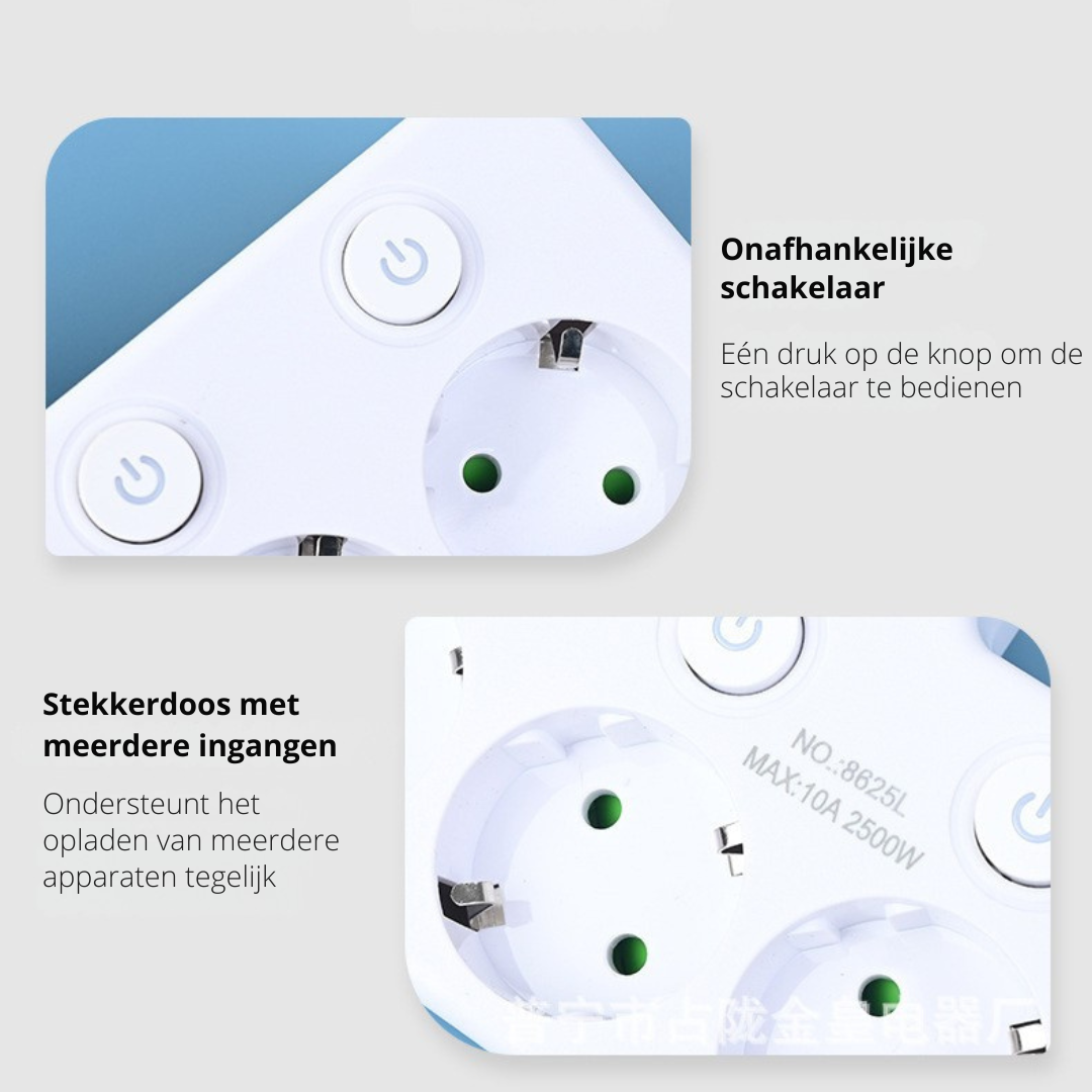 Stekkerdoos met Uitschakelbare Stopcontacten