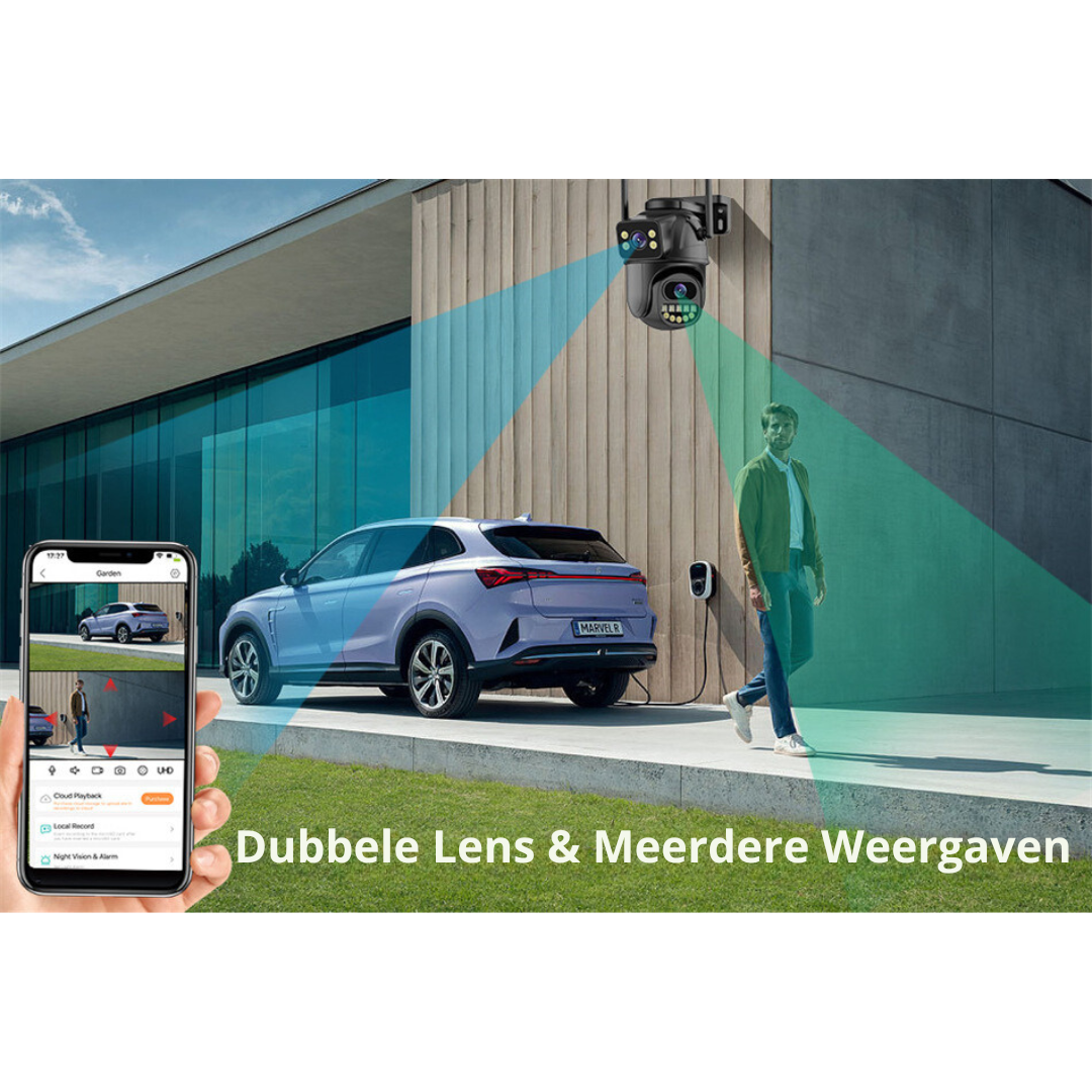 Draadloze 6MP Beveiligingscamera met AI en Zoom