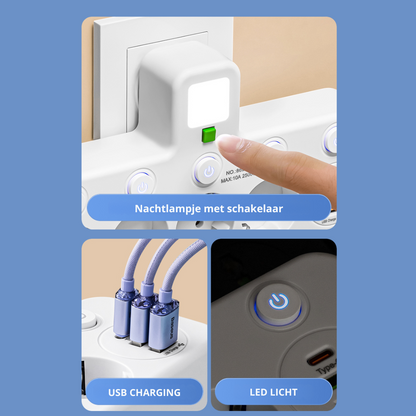 Stekkerdoos met Uitschakelbare Stopcontacten