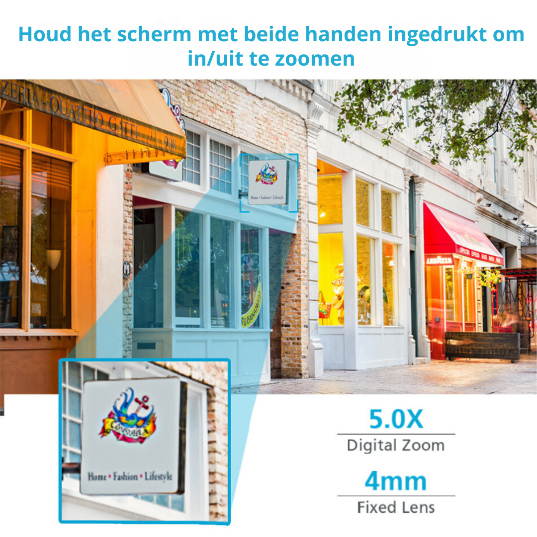 Draadloze 6MP Beveiligingscamera met AI en Zoom