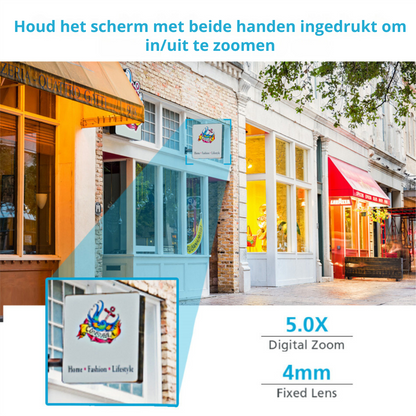 Draadloze 6MP Beveiligingscamera met AI en Zoom