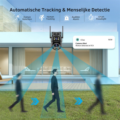 Draadloze 6MP Beveiligingscamera met AI en Zoom
