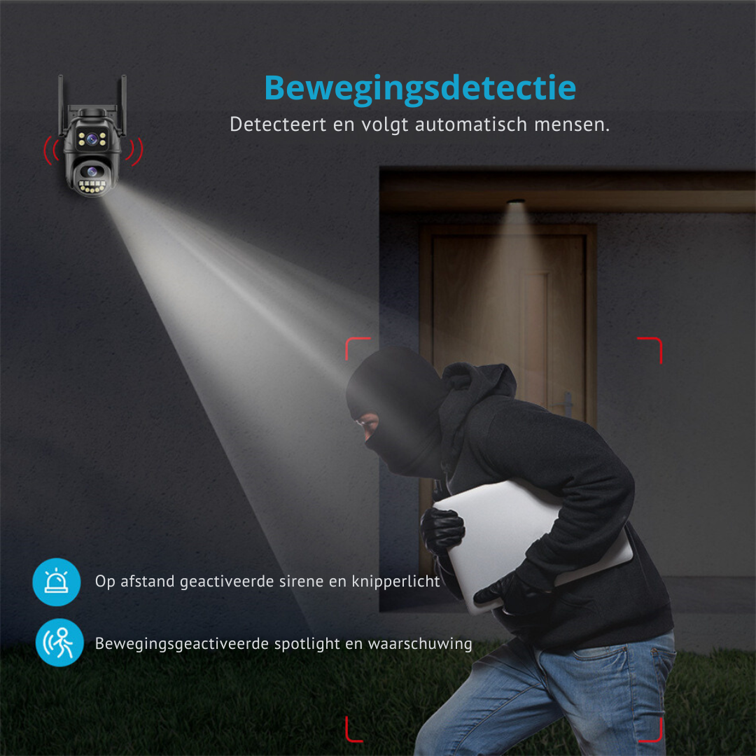Draadloze 6MP Beveiligingscamera met AI en Zoom