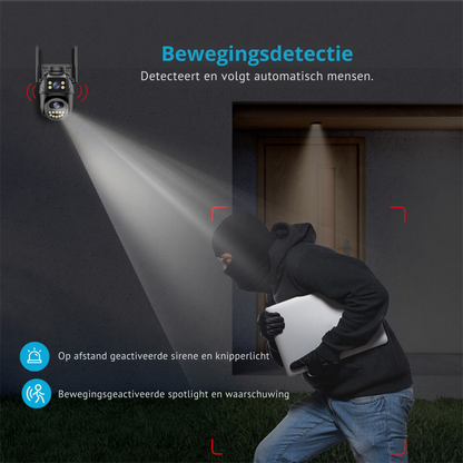 Draadloze 6MP Beveiligingscamera met AI en Zoom