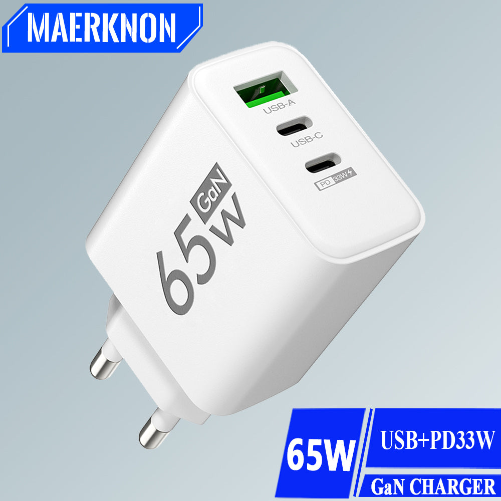 65W Sneloplader met 3 Uitgangen
