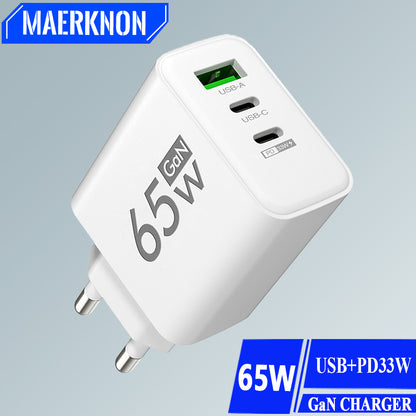 65W Sneloplader met 3 Uitgangen